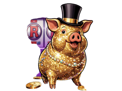 Great Pigsby Megaways Slot mit goldenen Schweinen und fliegenden M&uuml;nzen bei Vavada Casino